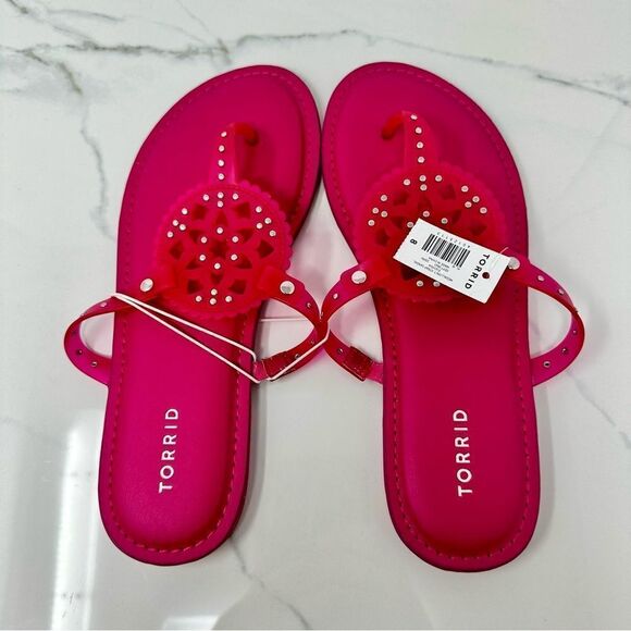 Torrid Lucite Strappy Sandals- Size 8WW - Picture 6 of 11